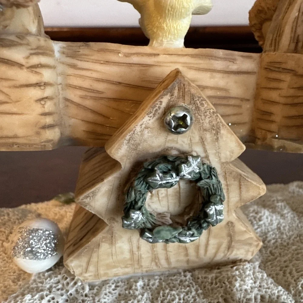 Cherished Teddies On Seesaw With A Bird